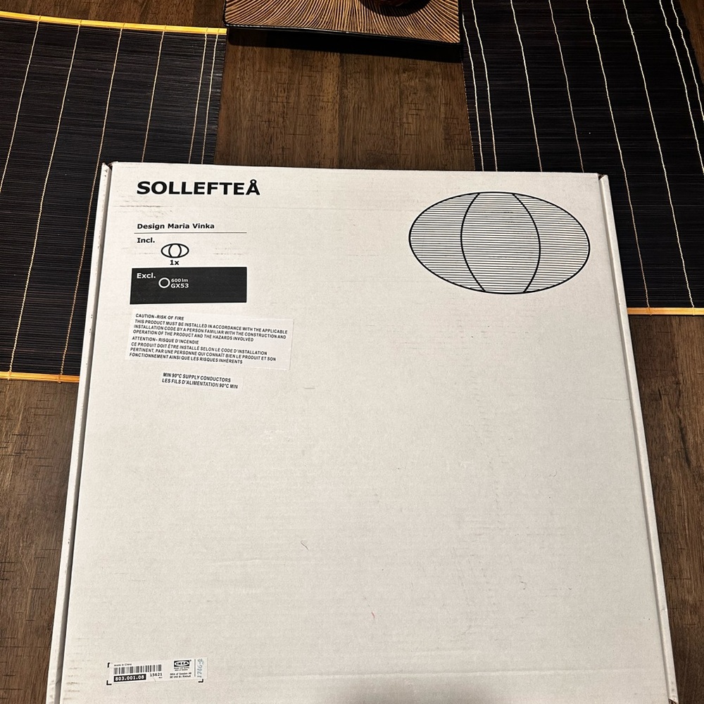 IKEA SOLLEFTEÅ Pendant Lamp Shade - White